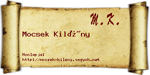 Mocsek Kilény névjegykártya
